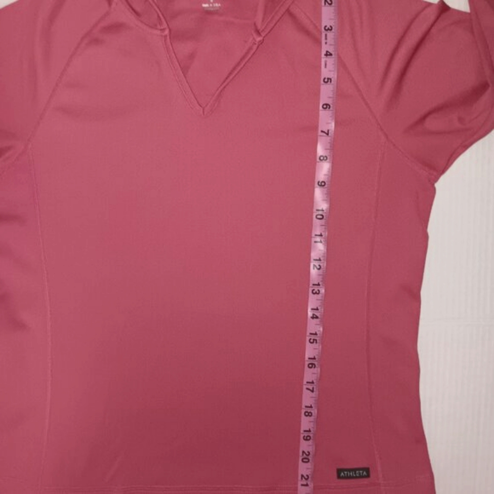 ATHLETA V-NECK CROPPED HOODIE TOP - Picture 6 of 13